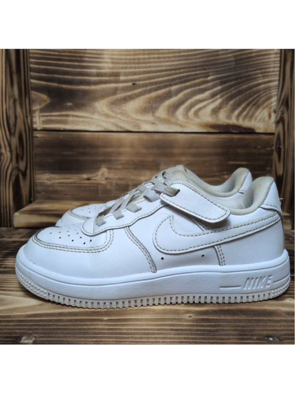 Nike Air Force 1 Low EasyOn PS White Preschool Shoes Size 12.5C FN0237-111